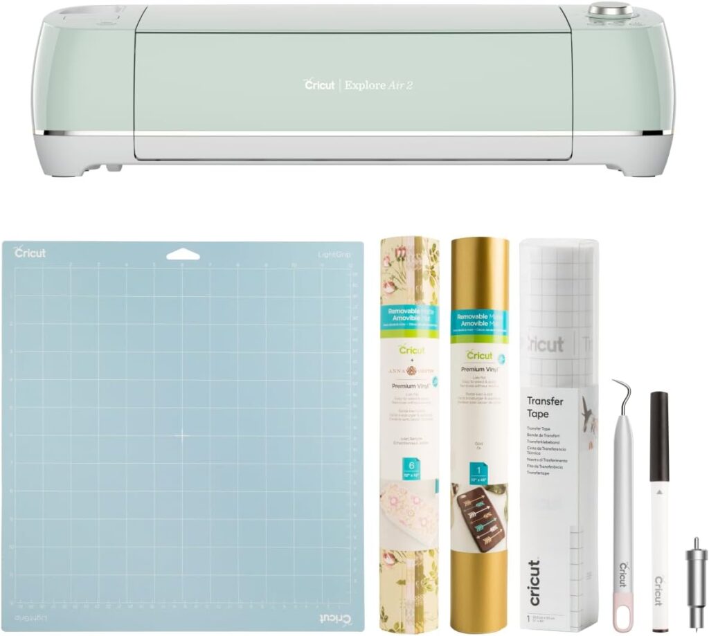 Cricut Explore Air 2 - A DIY Cutting Machine for all Crafts, Create Customized Cards, Home Decor More, Bluetooth Connectivity, Compatible with iOS, Android, Windows Mac, Mint